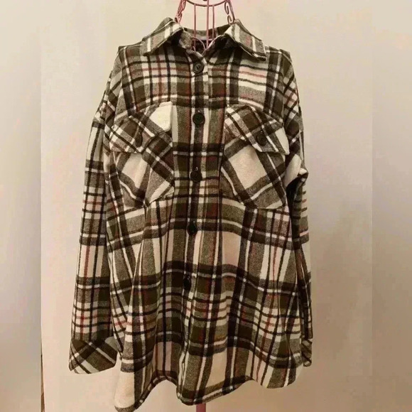 Blu Pepper Plaid Flannel Shacket Shirt/Jacket Women’s Small - Picture 11 of 11